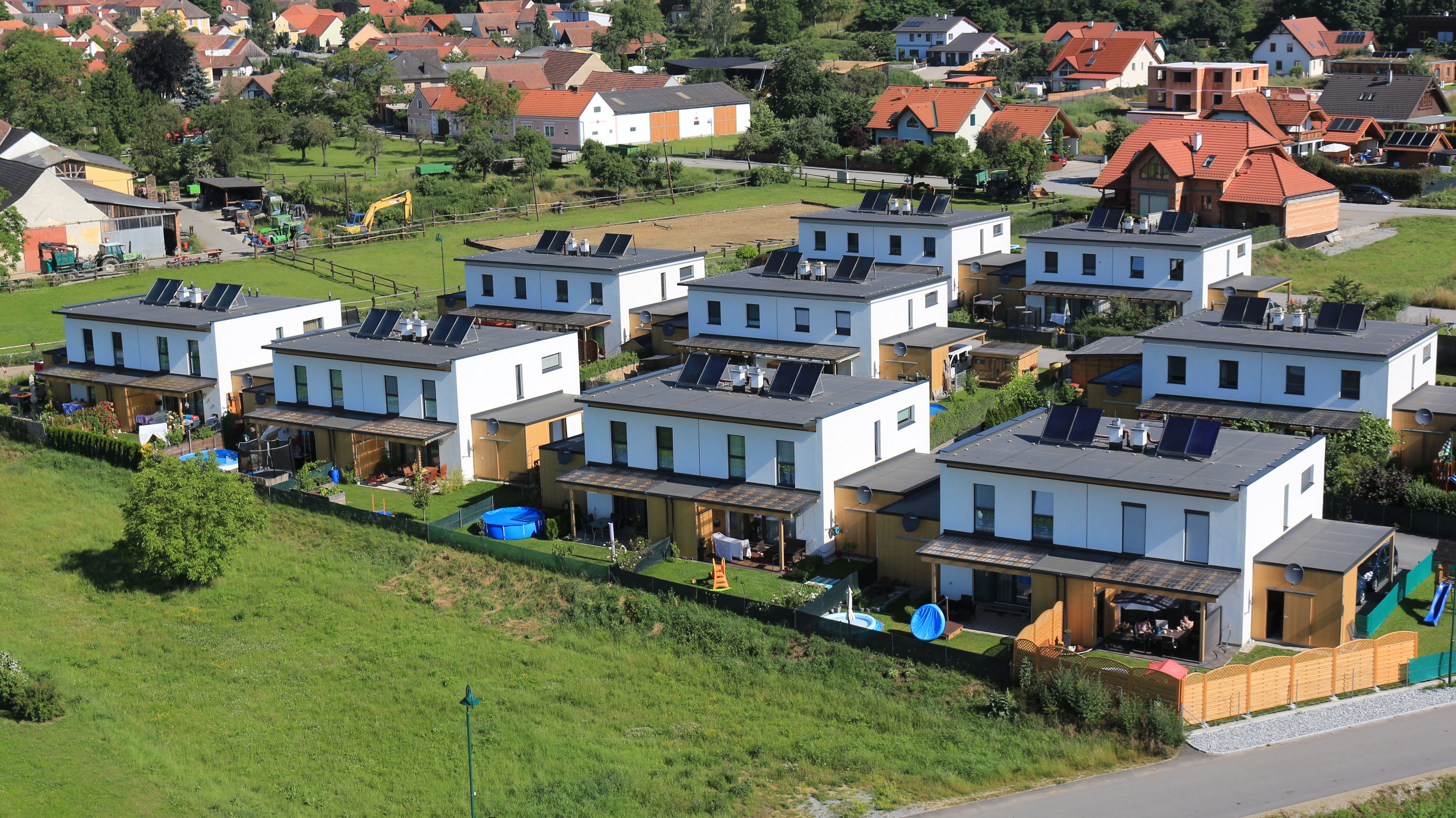 Doppelhausanlage Mödring in Fertigbauweise