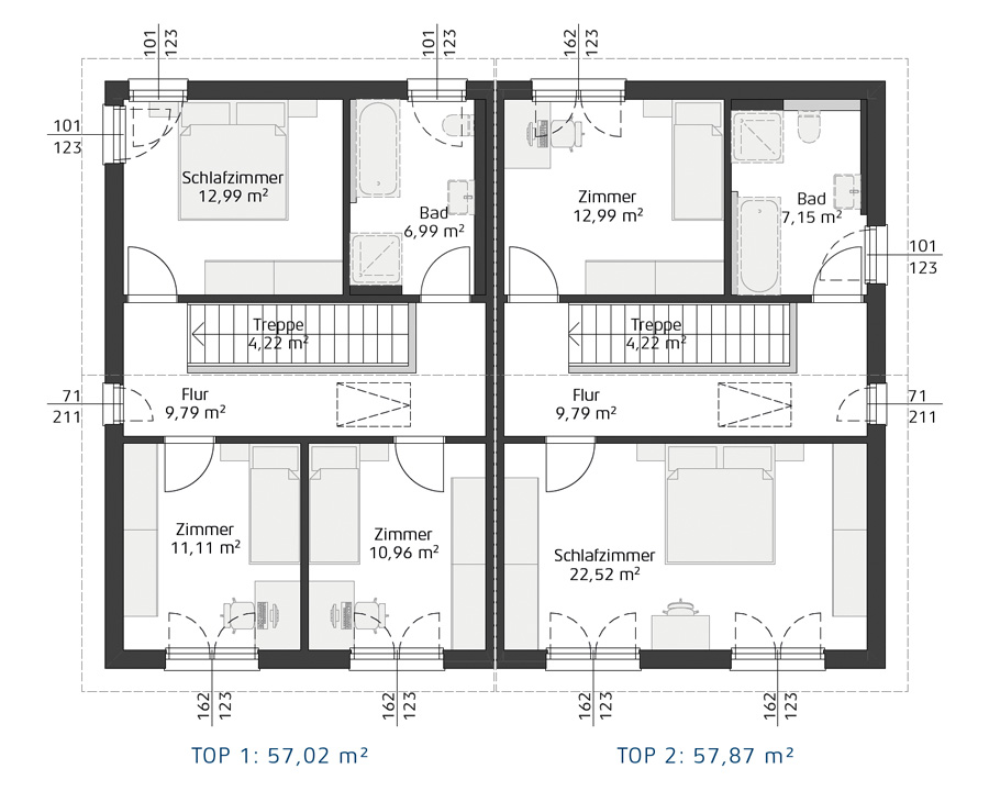 Grundriss Obergeschoss Hartl Haus Ambition 115 S Duo