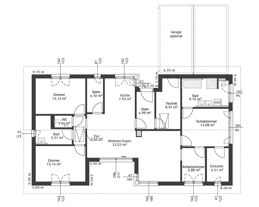 Grundriss Hartl Haus Ambition 127 S