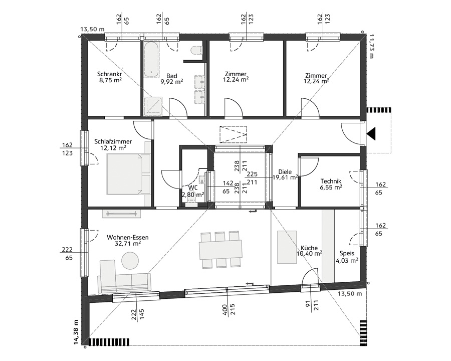 Grundriss Hartl Haus Ambition 131 W