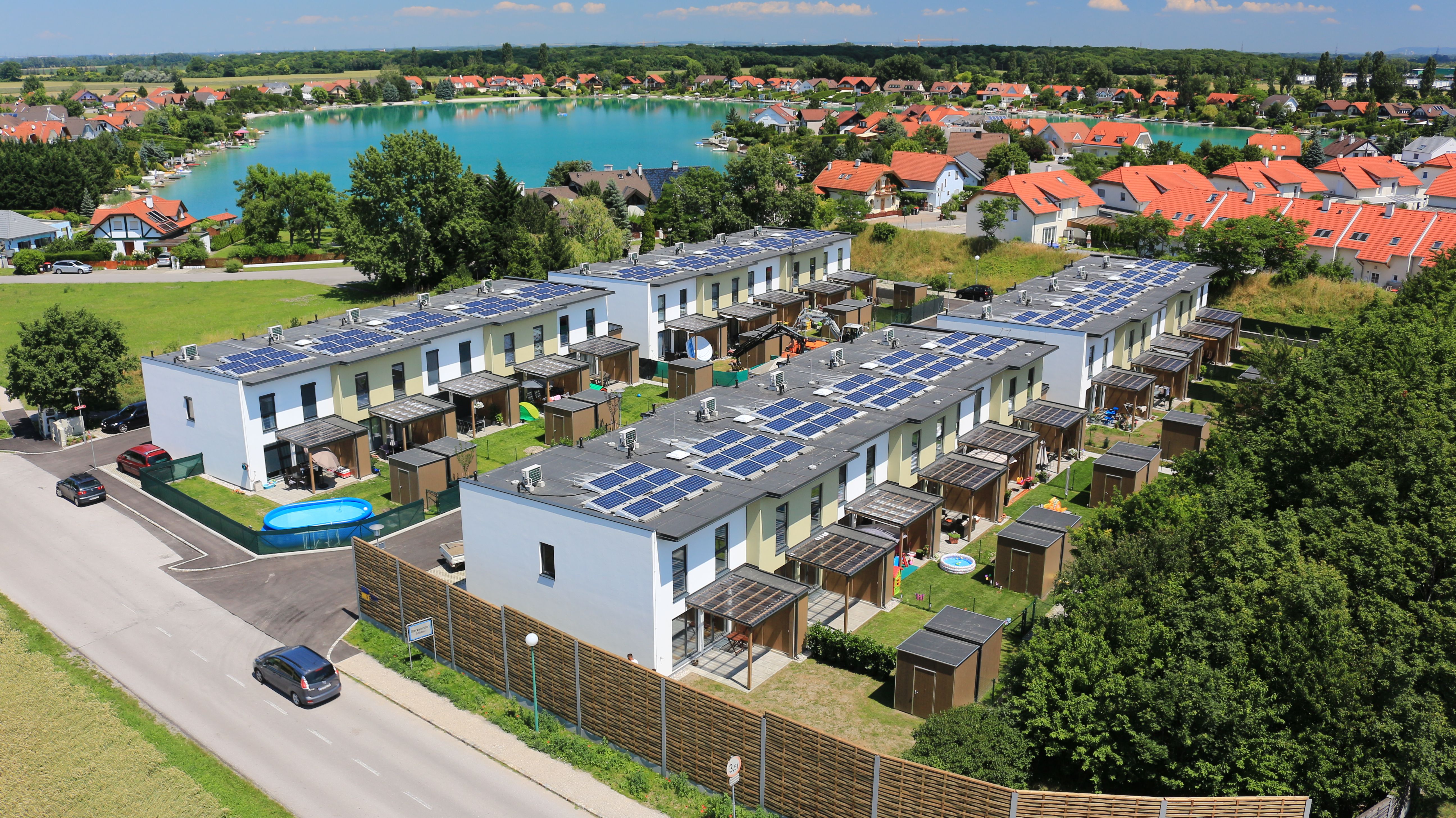 Reihenhausanlage Oberwaltersdorf in Fertigbauweise